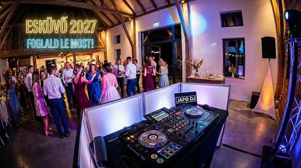 Esküvői DJ pult és buli hangulat – Foglalj időpontot 2027-re!